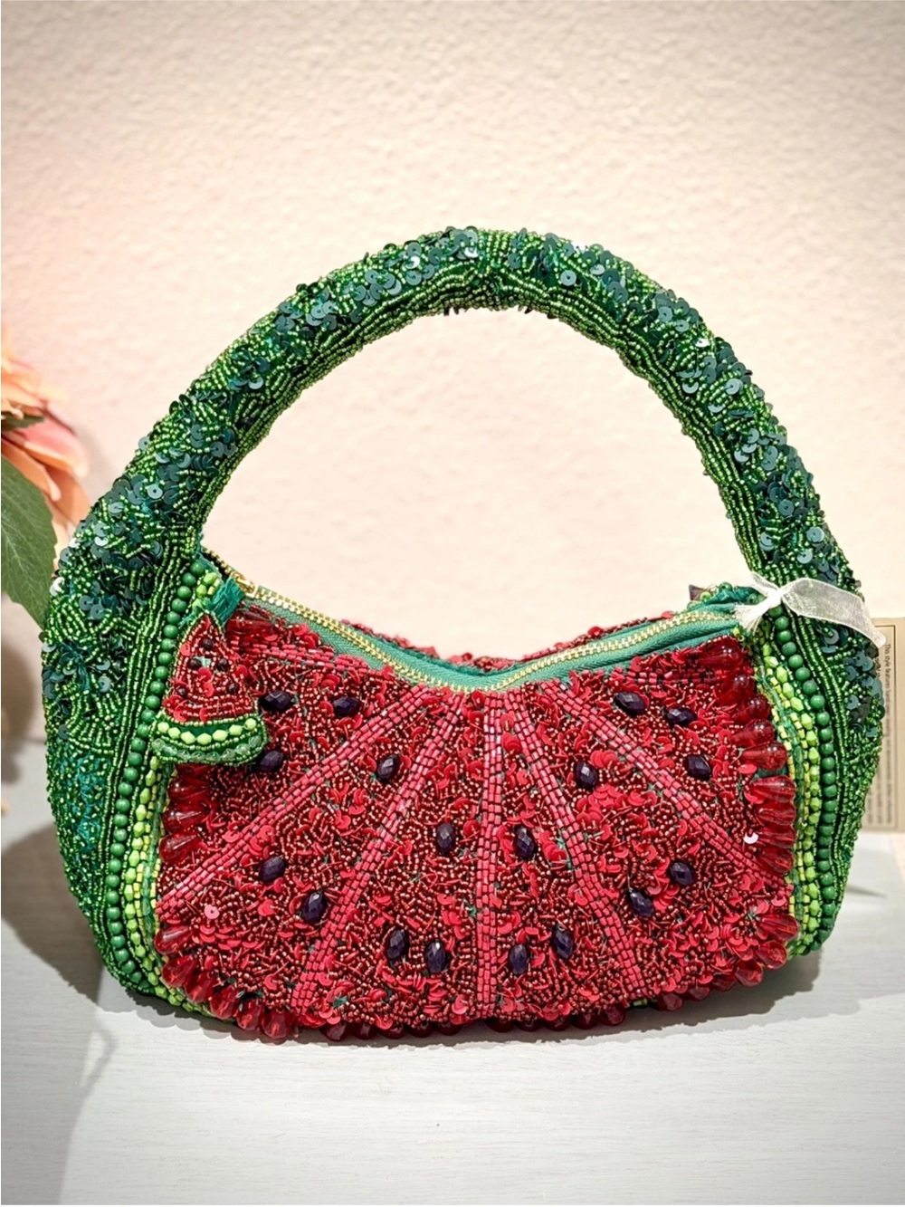 Handcrafted in India Watermelon
Beaded Bag Bead Seeds Tik Tok Viral
NWT - Picture 3 of 10